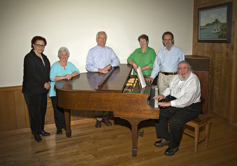 Members of the Coastal Concerts Board of Directors include (l-r) Minnie Shorter, immediate Past President Denise Emery, Vice President Dan Crampton, Executive Director Edna V. Ellett, Roman Pawlowski, and President Peter Harrigan. Not pictured are Treasurer Bruce Collins and Stuart Brahs. BY DAVE KOSTER